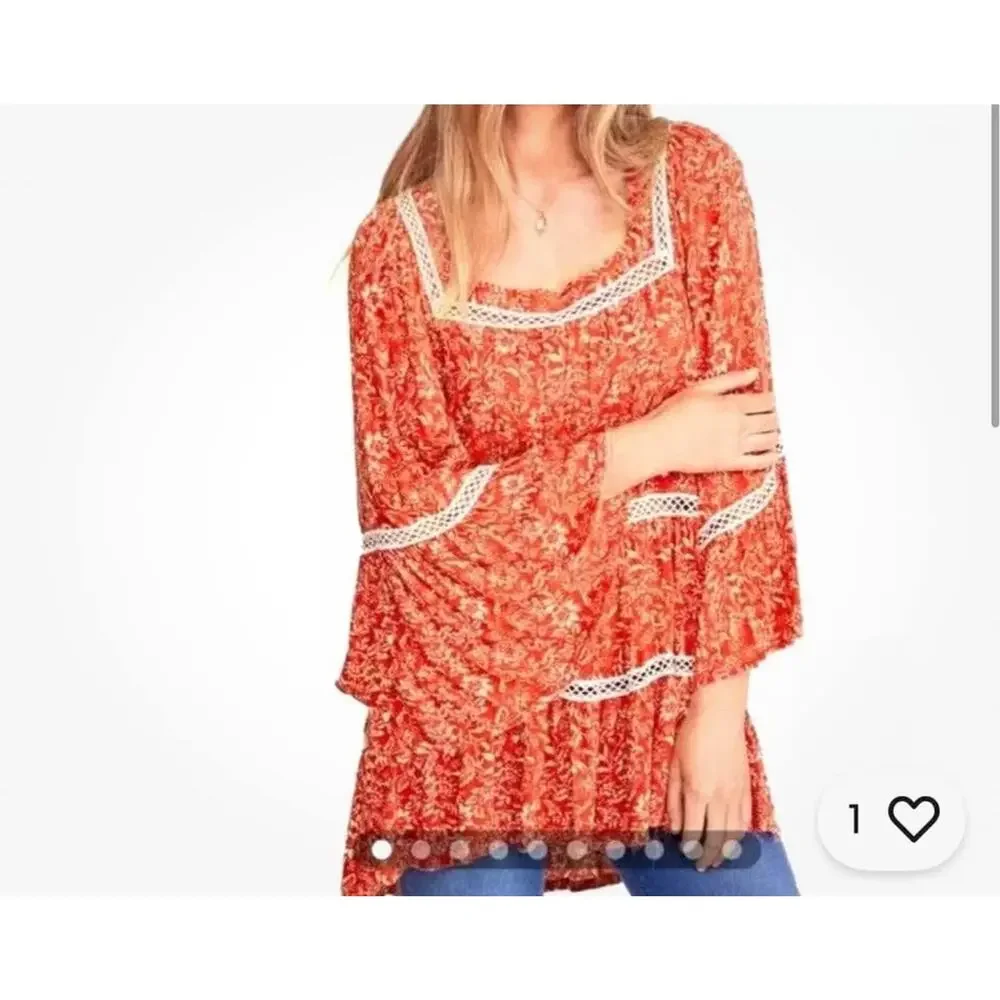 Sz S - Free People Talk About It Peasant‎ Shirt